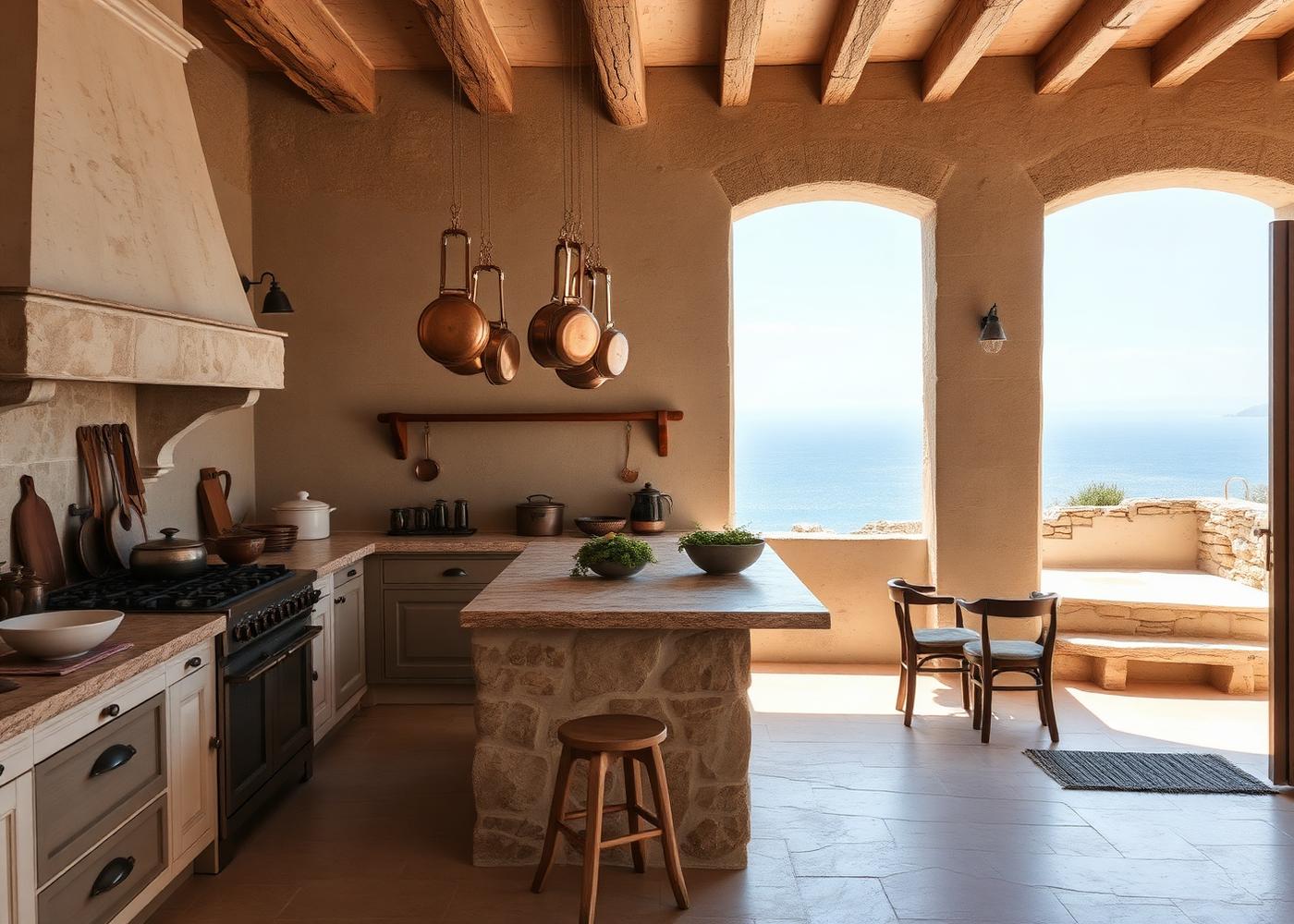 Sitio de sobra para cuatro cocineros